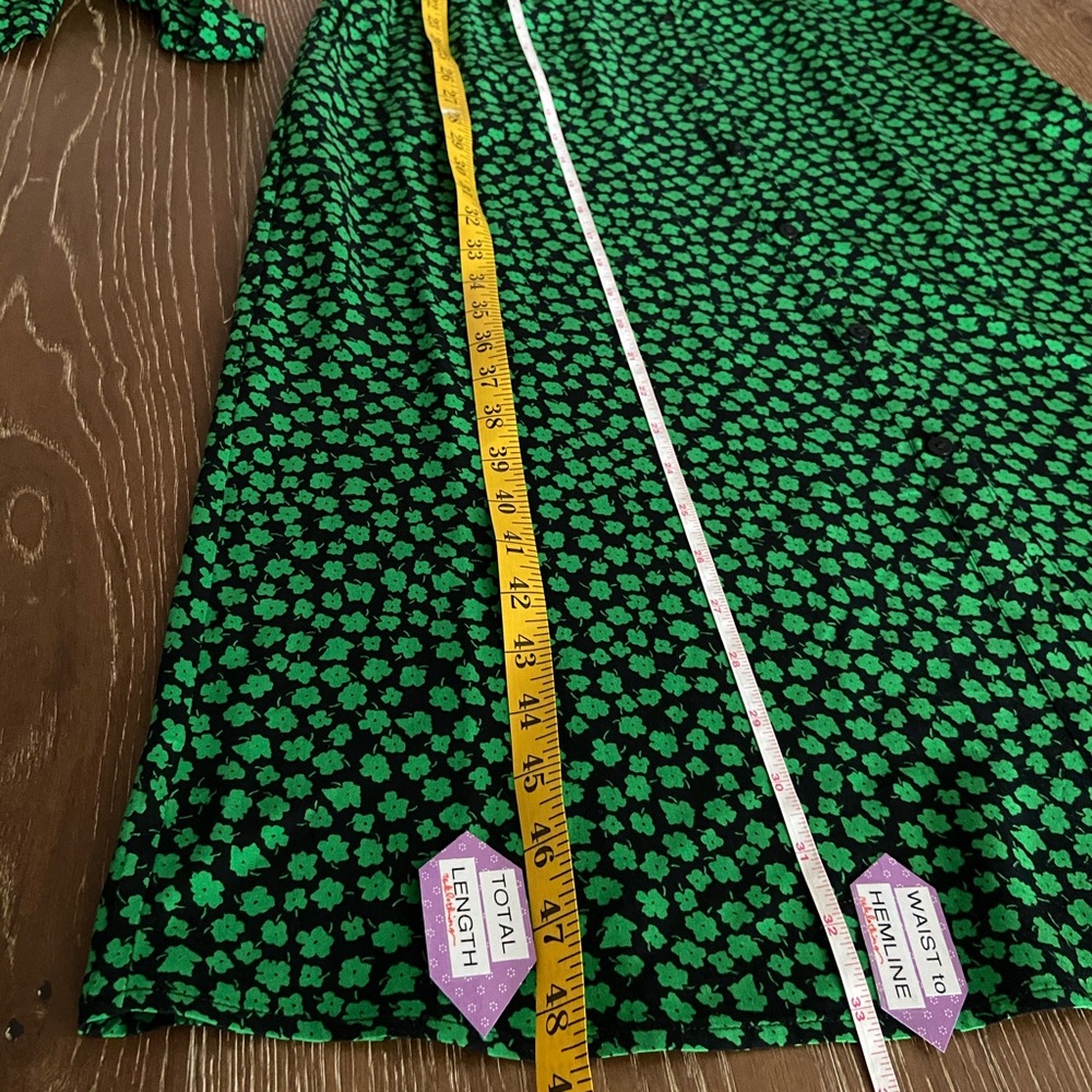 ❌SOLD❌ Charming Floral Midi Shirt Dress Tie Belt - Picture 14 of 16